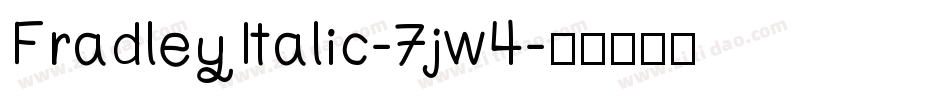 FradleyItalic-7jw4字体转换