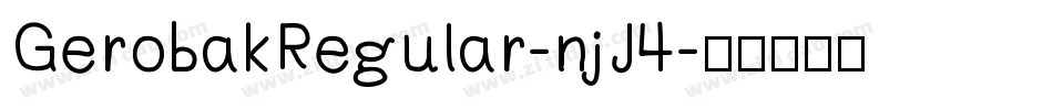 GerobakRegular-njJ4字体转换