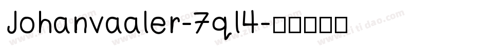 Johanvaaler-7ql4字体转换