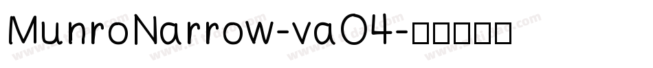 MunroNarrow-vaO4字体转换