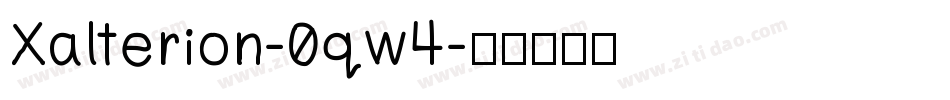 Xalterion-0qw4字体转换