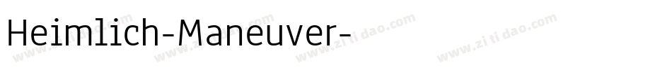 Heimlich-Maneuver字体转换