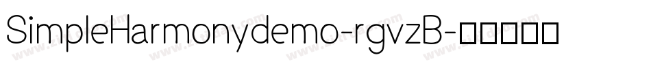 SimpleHarmonydemo-rgvzB字体转换