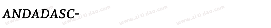 andadasc字体转换
