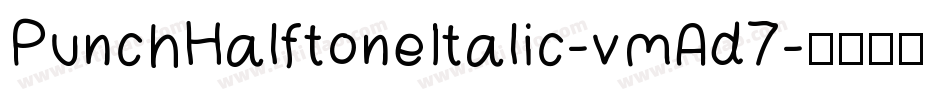 PunchHalftoneItalic-vmAd7字体转换