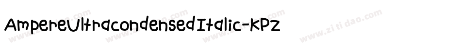 AmpereUltracondensedItalic-KPzZ字体转换