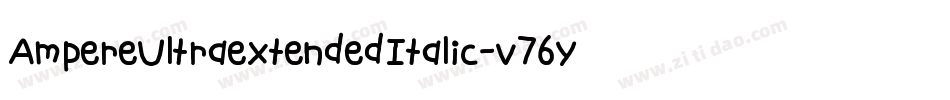AmpereUltraextendedItalic-v76y字体转换