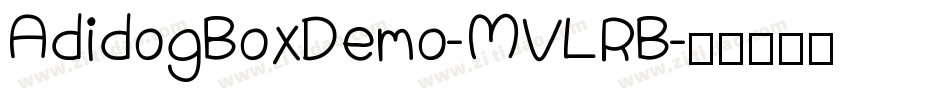 AdidogBoxDemo-MVLRB字体转换