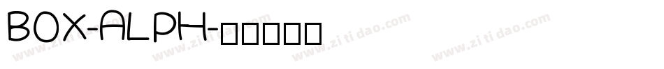 BOX-ALPH字体转换