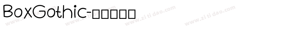BoxGothic字体转换
