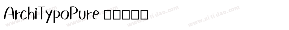 ArchiTypoPure字体转换