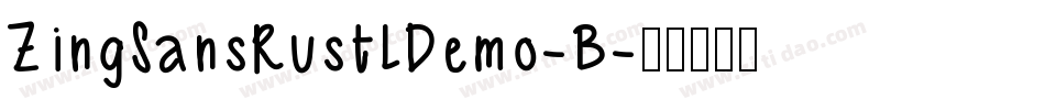 ZingSansRustLDemo-B字体转换