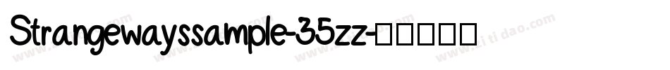 Strangewayssample-35zz字体转换