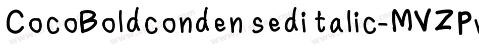 CocoBoldcondenseditalic-MVZPw字体转换