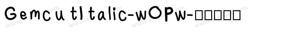 GemcutItalic-wOPw字体转换