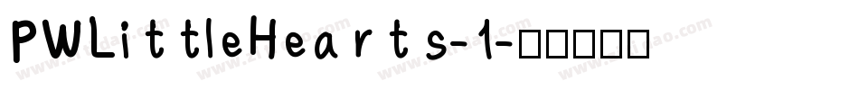 PWLittleHearts-1字体转换