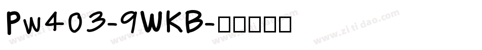 Pw403-9WKB字体转换