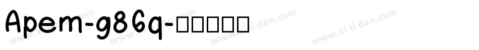 Apem-g86q字体转换