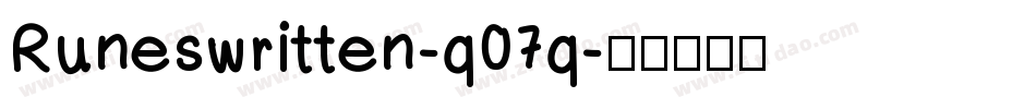 Runeswritten-q07q字体转换