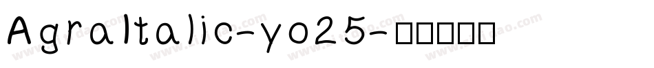 AgraItalic-yo25字体转换