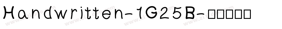 Handwritten-1G25B字体转换