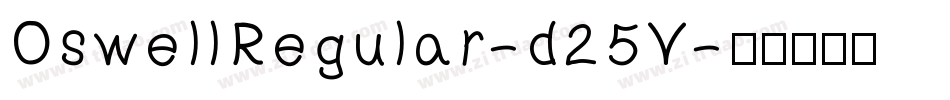 OswellRegular-d25V字体转换