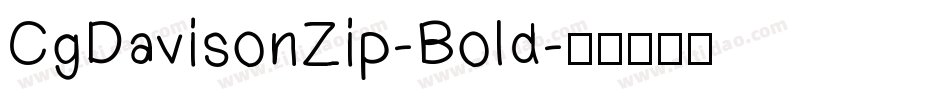 CgDavisonZip-Bold字体转换