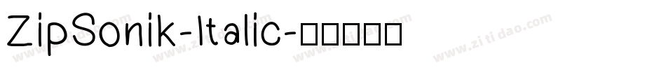 ZipSonik-Italic字体转换