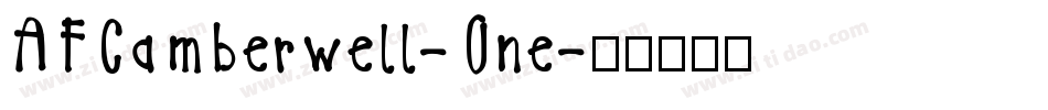 AFCamberwell-One字体转换