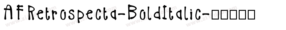AFRetrospecta-BoldItalic字体转换