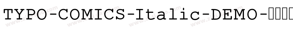 TYPO-COMICS-Italic-DEMO字体转换