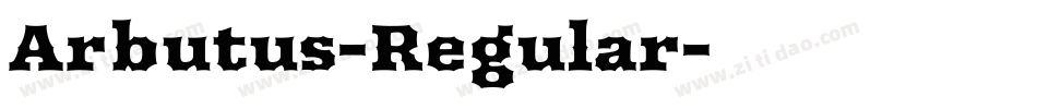 Arbutus-Regular字体转换
