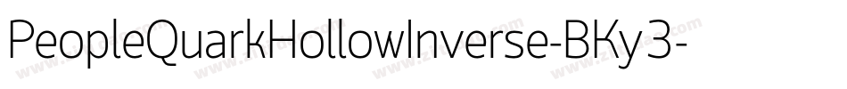 PeopleQuarkHollowInverse-BKy3字体转换