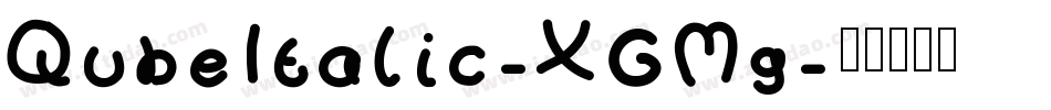 QubeItalic-XGMg字体转换