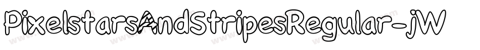 PixelstarsAndStripesRegular-jWOO字体转换