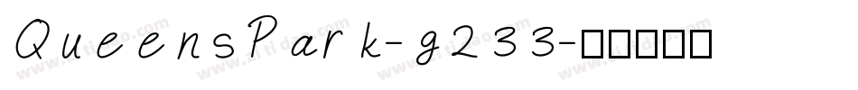 QueensPark-g233字体转换