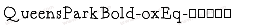 QueensParkBold-oxEq字体转换