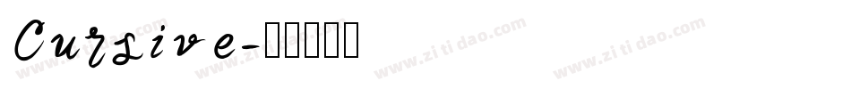 Cursive字体转换