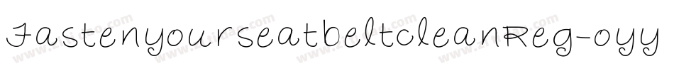 FastenyourseatbeltcleanReg-oyyV字体转换