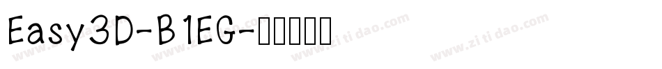 Easy3D-B1EG字体转换