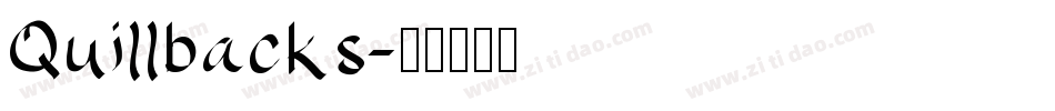 Quillbacks字体转换