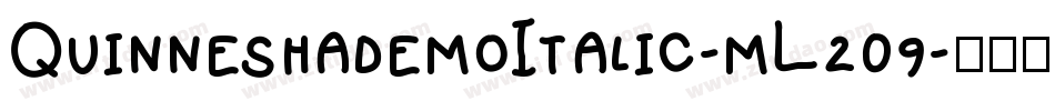 QuinneshademoItalic-mL209字体转换