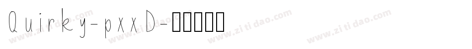 Quirky-pxxD字体转换