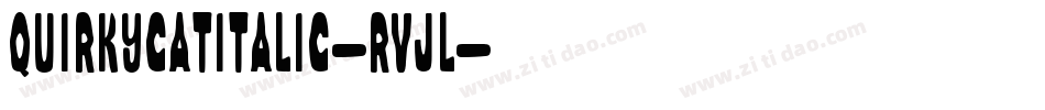 QuirkyCatItalic-RVJl字体转换