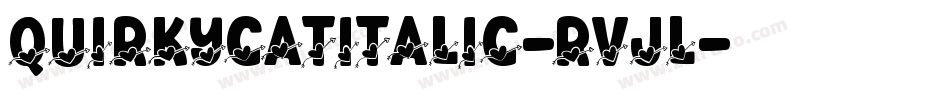 QuirkyCatItalic-RVJl字体转换