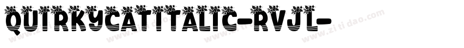 QuirkyCatItalic-RVJl字体转换