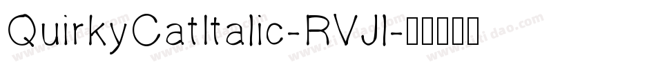 QuirkyCatItalic-RVJl字体转换
