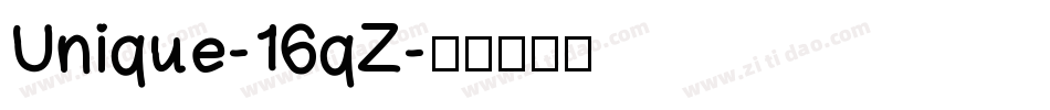 Unique-16qZ字体转换