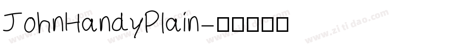 JohnHandyPlain字体转换