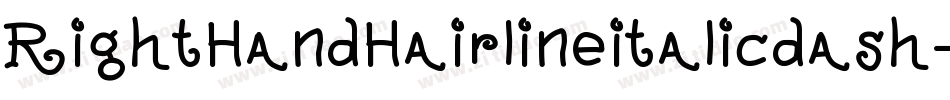 RightHandHairlineitalicdash-x06r字体转换